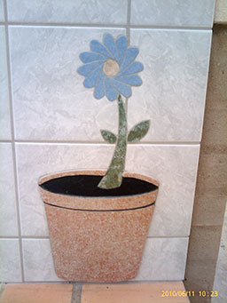 Mosaik Blomst i Fliser